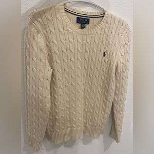 Polo by Ralph Lauren Men's Beige Cable Knit Sweater
